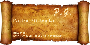 Paller Gilberta névjegykártya